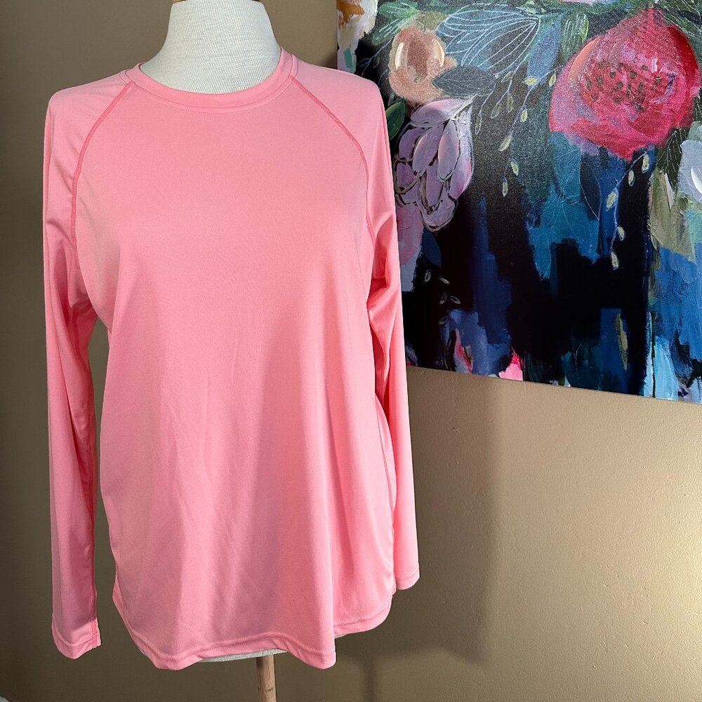 Naviskin Quick Dry Long Sleeve Crew Neck Shirt Light Pink Women's Size XL